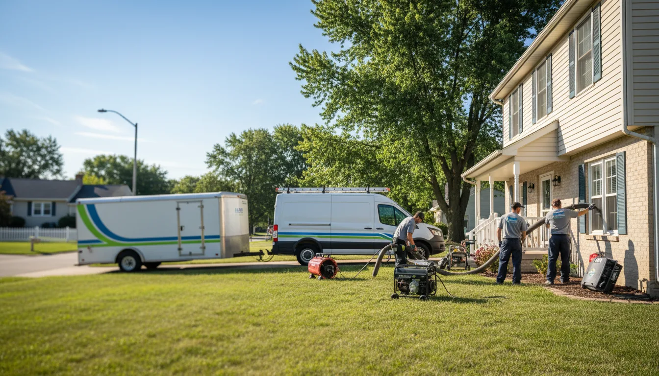Flooded Basement Restoration And Cleanup With Repair in Union, IL near me